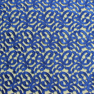 XS1309 Vortex Royal Blue African Lace Embroidered Fabric