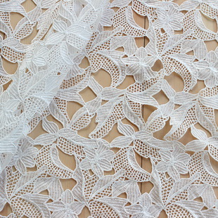 XS1458 Latest Arrival Beautiful Flower Design Water Soluble Lace Fabric African Guipure Lace Fabric