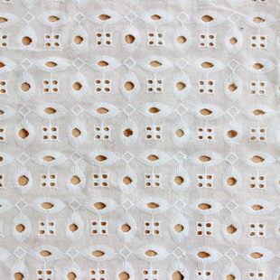 XE010 Fashion TC Embroidery Fabric Cotton Lace Fabric Cutout