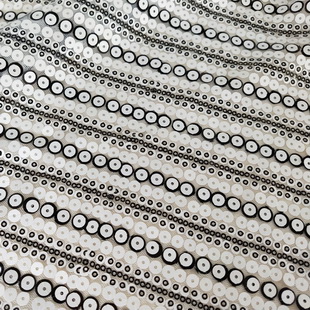 XZ1343 Tulle Fabric Black White Sequin Embroidery Fabric For Leotard