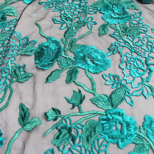 XF2816 Newest Embroidery Fabric Lace Design Embroidered Tulle Fabric Border Edge For Europe Style