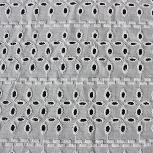 XE011 Embroidery Fabric White Embroidered Cotton Eyelet Lace