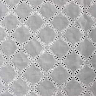 XE037 Cotton Eyelet Embroidered Fabric For Boho Beach Wear