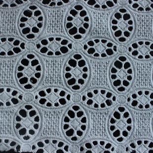 XE043 Embroidery Eyelet Cotton Lace Fabric For Summer Beach Wear