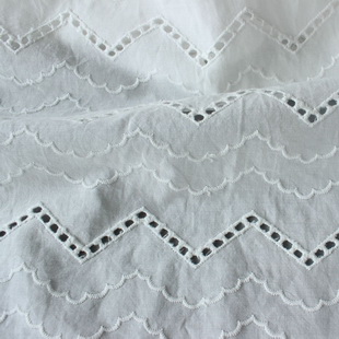 XE053 Retro Schiffli Embroidery Flower Cotton Lace Geometry
