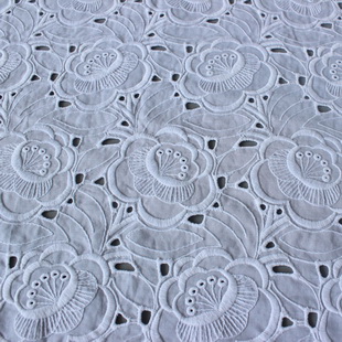 XE057 Embroidery Cotton Schiffli Lace Fabric For Boho Dress
