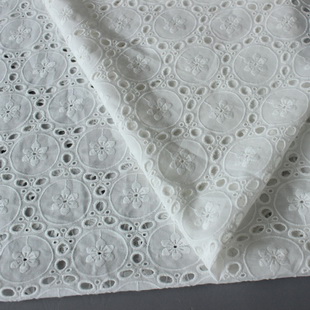 XE062 Dobby Schiffli Cotton Lace Fabric For Boho Beach Dress