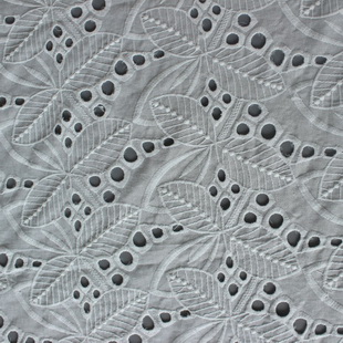 XE063 Schiffli Embroidery Eyelet Cotton Lace Fabric Floral Lace