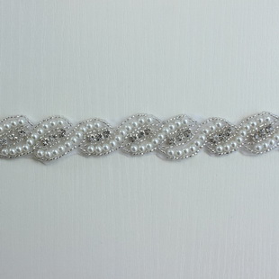 XB007 20MM Crystal Rhinestone Belt Hot Fixed Applique Bridal Accessories