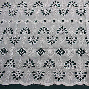 XE076 Schiffli Lace Cotton Eyelet Embroidery Nigerian Lace
