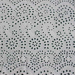 XE078 Embroidery Cotton Lace Fabric Schiffli Eyelet Lace Fabric