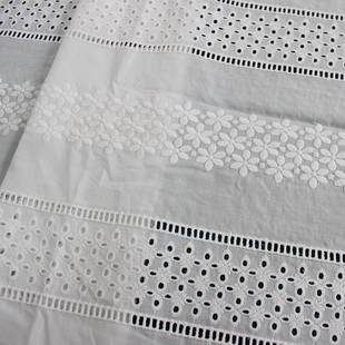 XE084 Schiffli  Cotton Embroidery Lace Eyelet Lace Fabric For Blouse