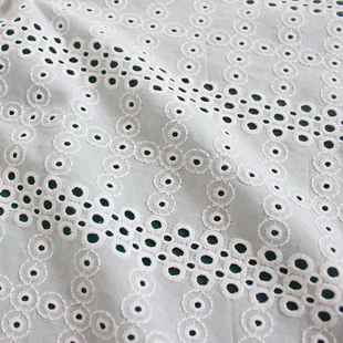 XE085 Delicate Lace Fabric Schiffli Embroidery Fabric Cotton