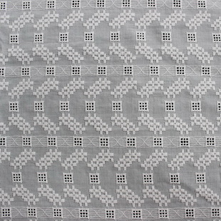 XE088 Geometric Eyelet Embroidery Lace Fabric Cotton Lace Fabric