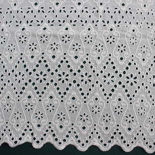 XE095 Swiss Lace Fabric Cotton Schiffli Embroidery Fabric