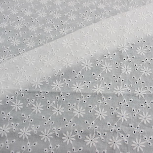 XE104 Little Flowers With Eyelet Cotton Embroidery Lace Fabric