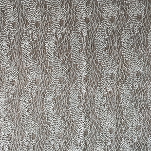 XF2897 White Dots Lines Embroidery Lace Fabric For Bridal Dresses
