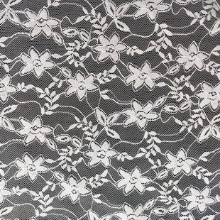 XL279 Daisy Elastic Wedding Dress Lace Fabric White For Bridal Dress