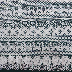 XS0878 Cotton Lace Fancy Florals Leafs Embroidery Guipure Lace Fabric