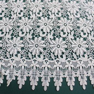 XS0880 Factory Price Polyester Plants Embroidery Floral Guipure Lace Fabric