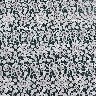XS0888 Fancy Flowers Cotton Embroidered Chemical Guipure Fabric Wholesale
