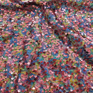XZ5269 Multi Color Sequin Fabric Mesh Sequin Fabrics For Party Dress