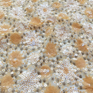 XZ5270 Sequin Embroidery Lace Fabric Fashion Bridal Lace Fabric