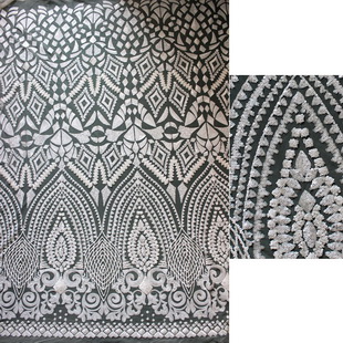 XZ5283 White Embroidery Sequin Fabric Swiss Lace Wholesales Price