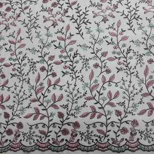 XF2923 Wholesale European Popular Flower Embroidery Mesh Fabric For Dress