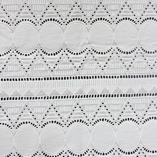 XE128 Broderie Anglaise Cotton Lace Fabric Cotton Hollowed Eyelet Fabric
