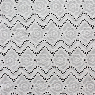 XE130 Embroidery Cotton Lace Fabric Broderie Anglaise Fabric Embroidered