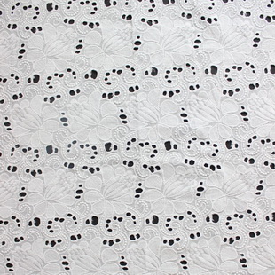 XE148 Broderie Anglaise Eyelet Embroidered Cotton Fabric Lace Fabric Resort