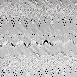 XE152 White Lace Fabric Eyelet Water Soluble Guipure Cord Lace Fabric