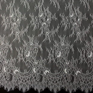 XL562 Nylon Eyelash Mesh Fabric Unique Bridal Wedding Dress Lace Fabric