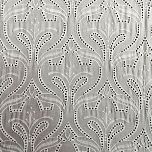 XE155 Fine Floral Eyelet Cutwork Embroidered Cotton Lace Fabric Very Soft