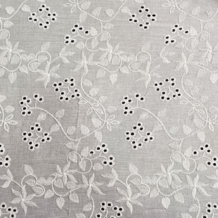 XE159 Embroidered Floral Pattern Fabric Cotton Embroidered Lace Fabric