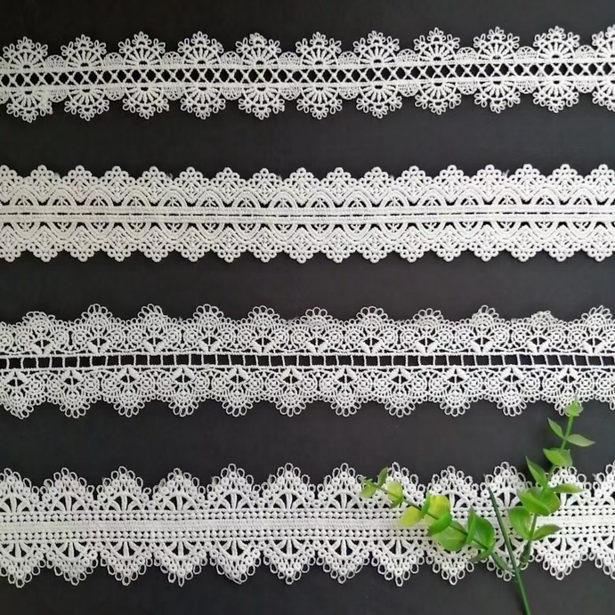 G07 Floral Guipure Lace Trim Sewing Ribbon Craft Polyester Lace Wedding