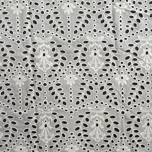 XE173 Broderie Anglaise Cotton Embroidered Eyelet Lace Fabric For Boho