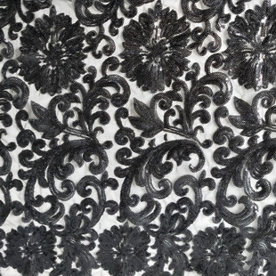 XZ1211 Charming Flower Pattern 3MM Multi-Color Spangle Fabric Net Lace