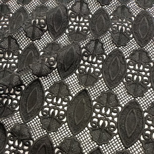 XS0911 Black Flower Lace Fabrics French Net Lace Fabric