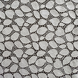CXE183 Bleach Embroidered Hollow Out White Lace Fabric