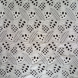 XE186 Boho Style Embroidered Eyelet Cotton Fabric Lace