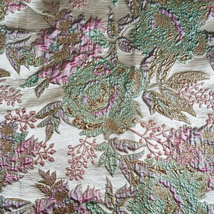 QJ9938 Embossed Floral Design Brocade Fabric Dress Fabric