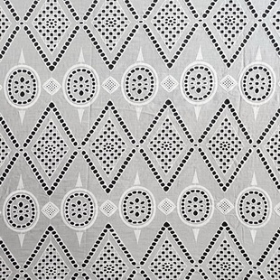 XE194 Floral Eyelet Cotton Fabric Broderie Anglaise Boho Lace