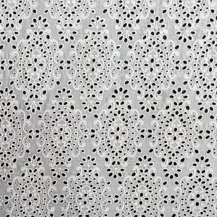 XE196 Cotton Lace Fabric Embroidered Broderie Anglaise Fabric