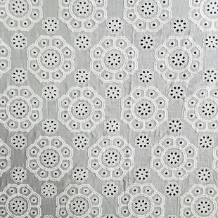 XE198 Cotton Eyelet Embroidery Fabric For Skirt Lightweight