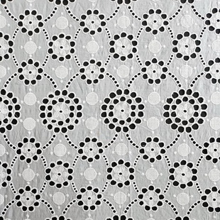 XE206 Cotton Eyelet Trim Cotton Lace Fabric For Women Dress