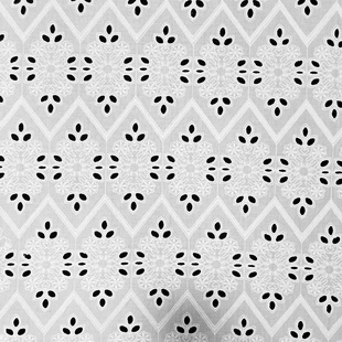 XE232 Eyelet Woven Embroidered White Cotton Lace Fabric