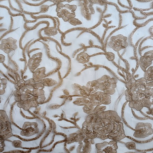 XF2985 Net Sequin Embroidery Wedding Lace African Lace Fabric