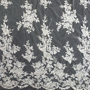 XF3008 Embroidery Fabric Tulle Lace Fabric For French Evening Dress Fabric